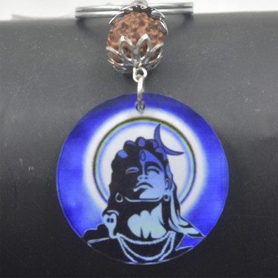 AFH Lord Maha Adiyogi Religious Rudraksha Acrylic Keychain For Men,Women Key Chain