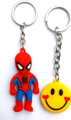 Meeko.com SpiderMan With Smiley Rubber Key Chain 001b6 Key Chain
