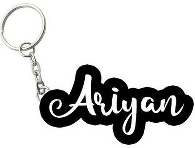 Prihit NEW_Ariyan Black White Name Keychain Key Chain