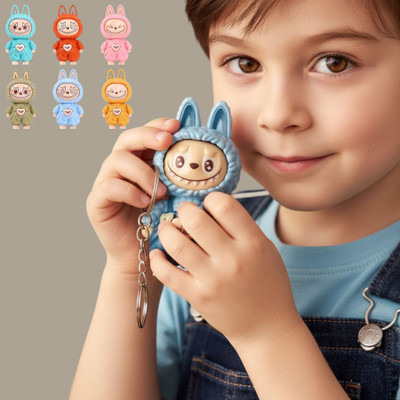 FlyTouch Cute Labubu Keychain Gift for Bags, Travel, and Decorative Hanging Key Chain