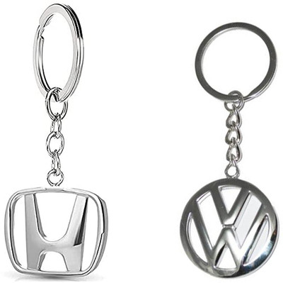 JAINSON MARTIN Combo of Volkswagen & Honda Logo Metal Keychain Key Chain
