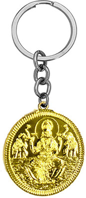 AFH Goddess Laxmi (Laxmi Yantra ) Religious Gold Keychain for Men and Women Key Chain