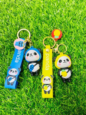 BBG NEW_Beautiful cute Panda Bear 3D combo set keychain with hook Key Chain