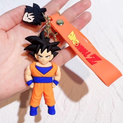 Mubco Dragon Ball Z Goku 3D Keychain | Strap Charm & Hook | Anime Cartoon Model Gift | Key Chain