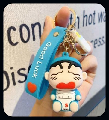 gtrp Shinchan Funny Crying Keychain with Strap Charm & Hook Multi Color (Crying-A Key Chain