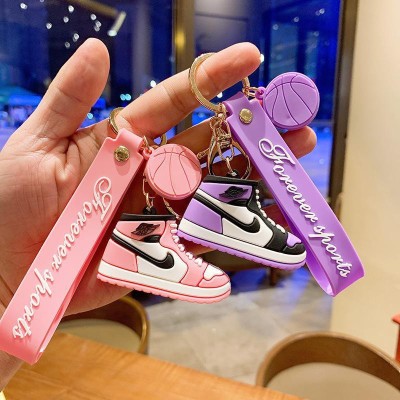 gtrp High Quality Cartoon Basketball Shoes Keychain PVC Soft Rubber Car Key Ring Key Chain