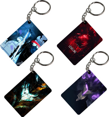 Printkaya SoloLeveling 07(Pack of4)Anime Printed Keychain For Bike,Car Key Chain Key Chain Key Chain