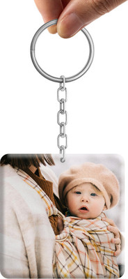 Drippy Prints Photo Printed Sqaure Wooden Key Chain