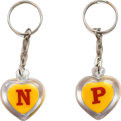 swagtreg Heart Shape N & P Alphabet Combo Plastic Key Chain
