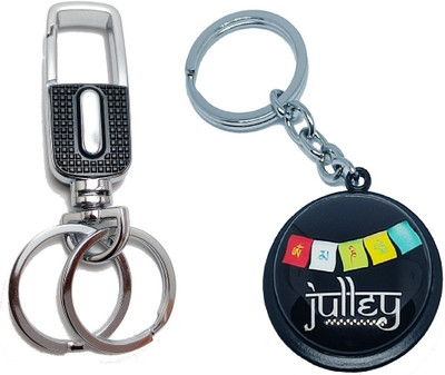 kd collections KD-JB-410 - Double Ring Metal Hook Keychain & Tibet Julley Ladakh Keychain Combo Key Chain