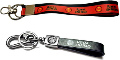 ATAR Key ring royal enf. Design For Bike Men Women Keyring Lather & fabric keychain Key Chain