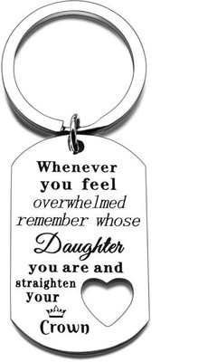 Myurawells to My Daughter Gift Keychain Gift from Mom Dad Whenever You Feel Key Chain