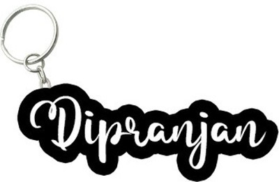 SY Gifts Dipranjan Black White Name Keychain Key Chain