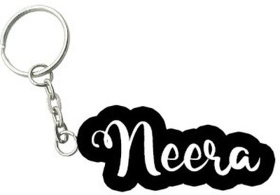 SY Gifts Neera Black White Name Keychain Key Chain