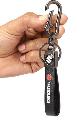 gtrp Suzuki Long Leather Key Chain, Key Ring with Metal & Leather 03 Key Chain