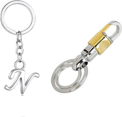 Mundkar Gold & Alphabet - N Key Chain