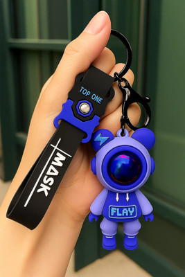 Abhistoree Blue Astronaut Keychain with Black Strap Key Chain
