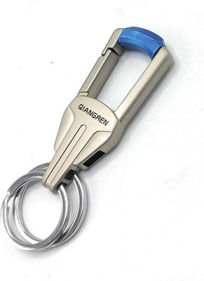 Elegant Lifestyle Stylish Metal Keychain for Men Luxury Silver Hook Carabiner Key Holder Mens Gift Key Chain