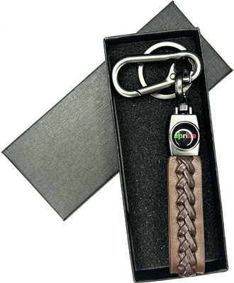 FLAMBE Aprilia Brown Leather Design Belt Keychain Key Chain