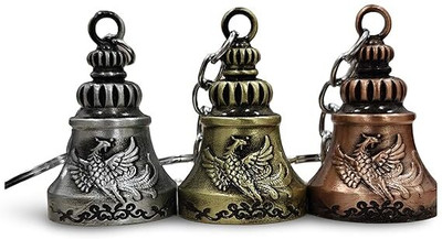 Mistazzo Guardian Bell Keychain for Motorcycles – Good Luck Charm for Bike & Rider(3 PCS) Key Chain