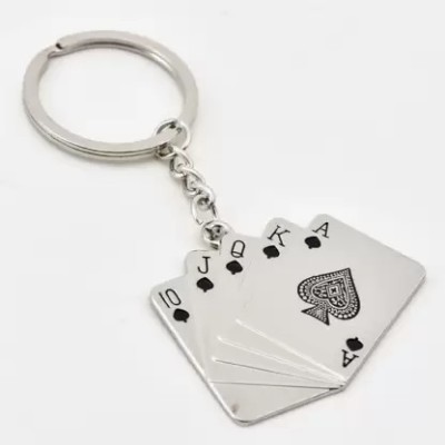 Virom Playing Card Keychain Off Teen Patti Key Chain Boy and Men Key ring for Car Bike Key Chain