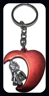MAG BEE Revolving Couple Heart Shape-kC22-Premium Key Chain