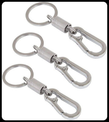 Meeko.com Stylish hook key ring combo set of 3 for bike office home birthday gift-Kc354 Key Chain
