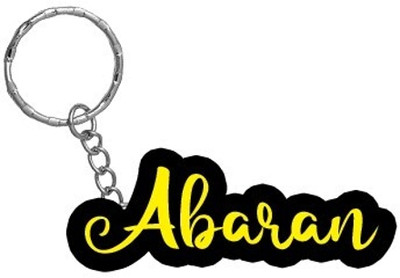 SY Gifts Abaran Name Black Yellow Name Keychain Key Chain