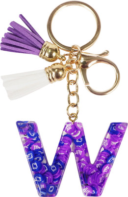 CRAFT STUDIO Fruit slices Resin Alphabet W Initial letter keychain for Boys & Girls Key Chain
