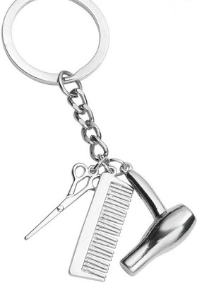 Sahib Collection Barber Set Keychain and Keyring for Car Bike Home Office Key chains Key Chain