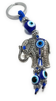 High Choice Lucky Elephant or Hathi Evil Eye Good Luck Metal Key Chain