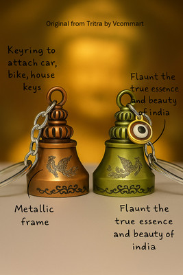 Tritra Guardian Bell KeyChain Tibetan Key Chain Good Luck Key Chain Key Chain