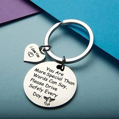 Myurawells Drive Safe Keychain Gifts For Husband Boyfriend On Father's day Key Chain