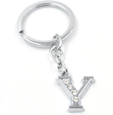Meeko.com Alphabet Y Metal Key Chain For Unisex with attractive Diamond Key Chain