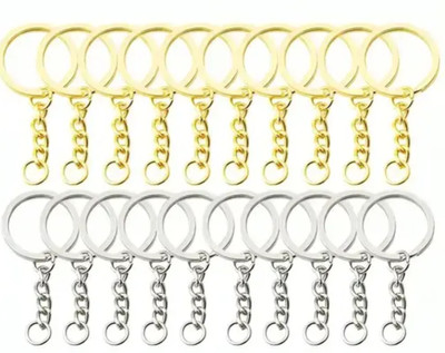 Qroof 10PCS golden and 10pcs silver Keychain Key Chain