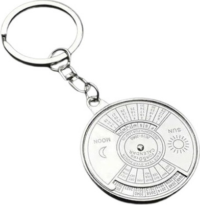 VRIVAT 50 Years Calendar Matel Keychain for Bike Car Bag Key Chain