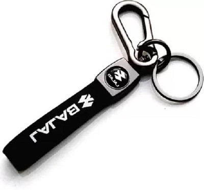 Mistazzo Bajaj Leather Hook Metal Keyring For Bike Key Chain