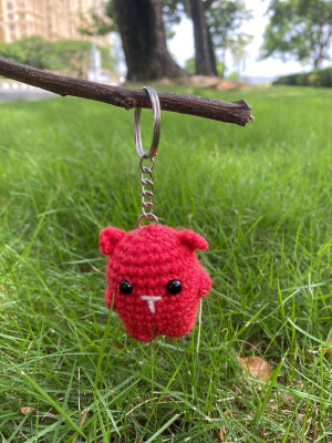 TRENDY CREW Cartoon Style Keyring – Crafted in Cotton Key Chain