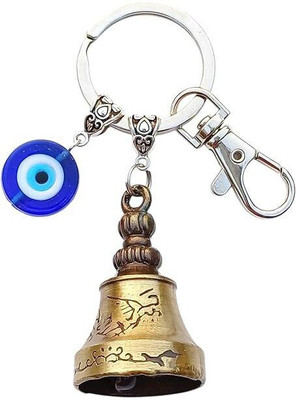 Airzy Guardian Bell and Evil Eye Keychain for Powerful Protection and Good Luck Key Chain
