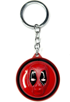 FLAMBE DeadPool Marvel Avengers Red Rotating Keychain Key Chain