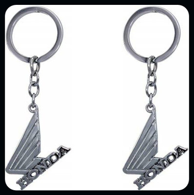 OHZEN Wings HondaLogo silver Keychain keychain_J178 Key Chain