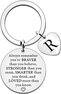 Artisans Crafted Elegant Initial Keychain for Her Key Chain
