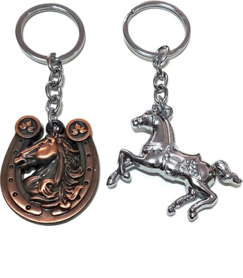 Meeko.com Horse Naal Face with Running Horse key chain 02 Key Chain