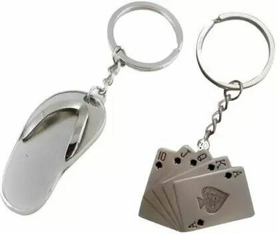 YaaYi Combo Set of Playing Cards and Sleeper Design Key Chain Key Chain