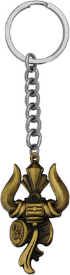 M Men Style Trishul Damaru Bronze Keychain SKey2022313 Key Chain