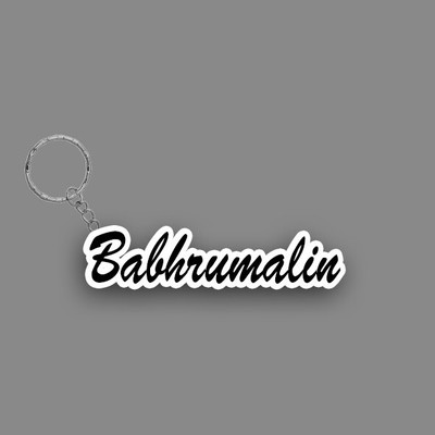SY Gifts SYG Babhrumalin Name Keychain White And Black Key Chain