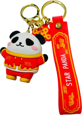 GKM Best Quality Star Panda keychain with hook Key Chain