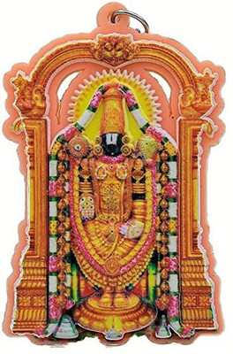 Meeko.com Single Side Tirupati Balaji unisex Rubber Keychain for car bike (Multi-Color) Key Chain