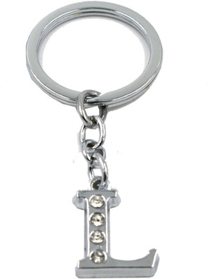 BBG FK_Alphabet L Metal Key Chain For Unisex with attractive Diamond Key Chain
