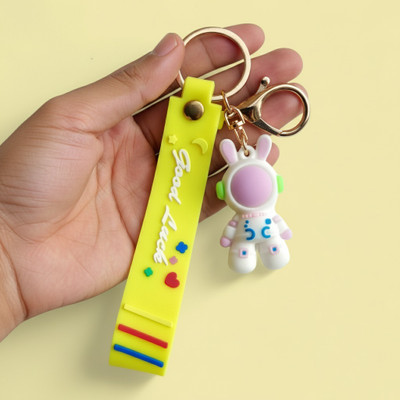 Ignite Cute Astronaut Cartoon Soft Rubber Keychain Wristband Strap for Boys Girls Key Chain